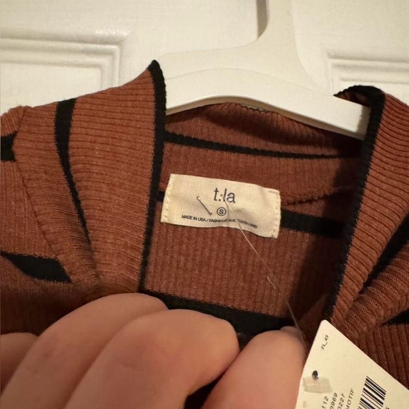 Anthropologie  T.La Ruffled Turtleneck Top size S NWT Black Motif Cottagecore - Picture 7 of 9